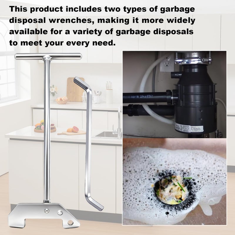 FullMayPro Garbage Disposer Unjamming Wrench/WRN-00 Garbage Disposal Wrench Tool for Dislodge Jams or Clutter From Above The Sink,Compatible with All Waste King and SinkErator/Moen garbage disposals（Silver Kit） - Image 5